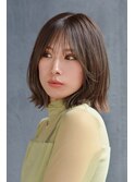 アッシュベージュ×大人くびれボブ
