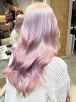 サンク 原宿 表参道(cinq)&nbsp;★ミルクティーピンクベージュミディアムレイヤーカット長めボブ