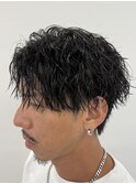 大人の縦落ちツイストスパイラルパーマ