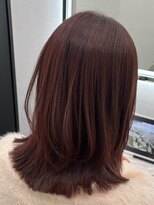 ピリオド 赤坂(Period.) ミディアムヘアーカシスピンクブラウン髪質改善 赤坂見附