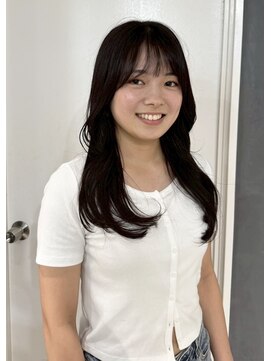 ソワンドゥブレスシエン 堀江店(soin de brace CIEN) 韓国前髪顔周りロング×レイヤーグレージュ[堀江/髪質改善]