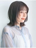 レイヤーロブ　グレーベージュ　カジュアル