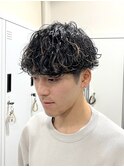 MEN’S HAIR/波巻きパーマ/刈り上げマッシュ/茅ヶ崎