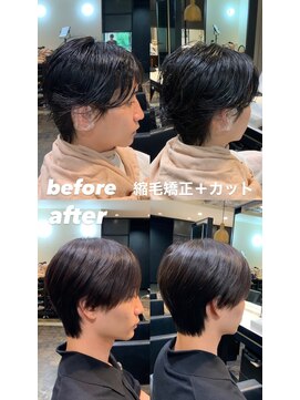 エノア 青山(ENORE) メンズ縮毛矯正/曲がる縮毛矯正/メンズ髪質改善/メンズカット