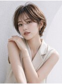池袋 大人ショート シースルーバング ひし形ショート 髪質改善