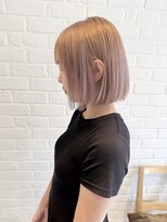 デイジー インデックスヘア 大島店(DAISY index hair) レイヤーボブ/レイヤーカット/ミルクティーベージュブリーチ大島