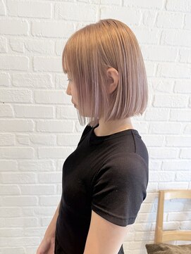 デイジー インデックスヘア 大島店(DAISY index hair) レイヤーボブ/レイヤーカット/ミルクティーベージュブリーチ大島