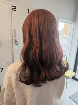 アウラヘアーサロン(aura hair salon) アンブレラ×ピンクベージュ