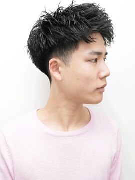 ルックグッドストア タカラヅカ(LOOK GOOD STORE TAKARAZUKA) メンズカットアップバングツーブロックショート0603