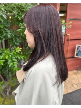 セットアップ 岡山北長瀬店(SET-UP) ダークピンク/ロングミルクティーブロンド