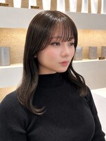 デュノヘアー 神戸三宮店(DUNO hair)&nbsp;柔らか透明感カラー×くびれ巻きミディアム