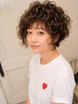 ヘアーリゾートガーデン 南林間店(Hair Resort Garden)&nbsp;ブリーチ未満のハイライト+強めパーマ
