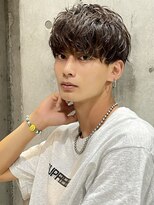 アーリー(Ali'i)&nbsp;シャドウパーマ無造作パーマラウンドマッシュダウンバングメンズ