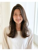 毛先まとまる韓国風レイヤー