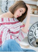 前下がり大人ボブで小顔見せ◎a