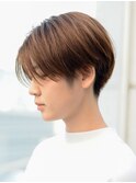 大人かわいい マニッシュショート ネイビーカラー フレンチボブ
