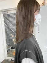 イコ 表参道原宿(ico)&nbsp;オリーブベージュ ブリーチなしダブルカラー イルミナカラー