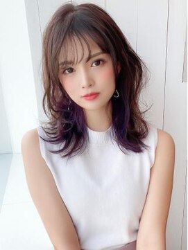 アグ ヘアー モナ 米子駅前店(Agu hair mona) 《Agu hair》大人クール★インナーカラーネオウルフ