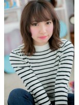 ヘアアンドビューティー ミック(Hair & Beauty miq)&nbsp;くすみカラーの外ハネくせ毛風カールラフミディa1