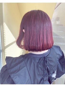 エンシー(ENCI) ふんわりボブ/韓国ボブ/レッドピンク