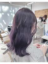 アジールヘア 所沢プロペ通り店(agir hair)&nbsp;ディープラベンダー10代20代30代レイヤー