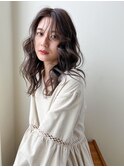 ロングスタイル 透明感ブラウンカラー