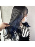 ブルーインナーカラー♪
