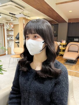 アミー 駒澤(Ammy komazawa) 韓国風パーマで顔周りも可愛く/韓国風パーマ/コテ巻き風パーマ