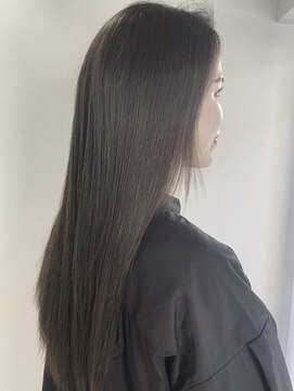 エイド 都立大学(AID_) ツヤ感ストレート×アッシュベージュ