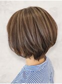 30代40代白髪ぼかしハイライト×ナチュラル透明感アッシュカラー