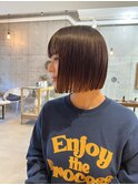 【フルバング】あごラインのぱつっとボブ