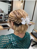 ハーフアップアレンジ ヘアアレンジ