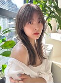 髪質改善＊ぱっつん前髪グレーベージュ＊美髪【Zina 高田馬場】