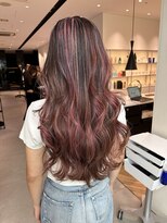 ステア ケース(stair case)&nbsp;愛されハイライト地毛残しピンク系ロングレイヤーカット