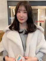 アトリエ(atelier.)&nbsp;オリーブベージュ　くびれヘア　レイヤーカット　韓国風巻き
