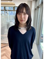 ファースト 仙台店(first) オリーブベージュ × 顔周りレイヤー