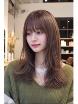 ケシキ 表参道 原宿(kesiki.)&nbsp;ミディアムレイヤー/ミディアムヘア/顔周りレイヤー/グレージュ