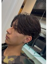 フィフスパーク(fifth PARK) 渋谷men'sフェザーパーマfifthセンターパート微分けメンズカット