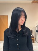 レイヤーカット×ブルーブラック