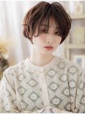 前髪パーマフェザーショート抜け感カジュアルc7志木20代30代40代