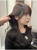 顔周りカット／ラベンダーカラー