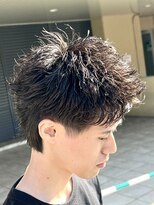 コハク(COHAQ BEAUTY AND RESORT)&nbsp;スパイキーショートピンパーマ/メンズパーマ/メンズカット