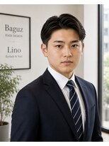 MEN's Baguz MEN'Sカット/ MEN'Sパーマ/ MEN'Sカラー 大人の七三分け×清潔感ビジネスメンズヘア
