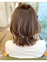 くびれカット（くすみブルーミニウルフデジタルパーマ