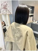 村上/春に人気！切りっぱなしボブ透明感地毛風カラー20代30代