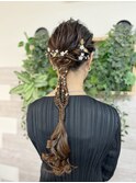 ロングあみおろしヘアアレンジ【ヘアセット/立川/立川南/浴衣】
