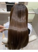 艶ブラウン×プラチナヴェールヘアエステ