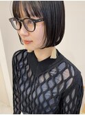 大人ボブ/グレーベージュ/アッシュブラック/黒髪/銀座一丁目