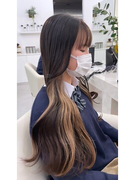 アオ 甲府本店(AO) 韓国アイドル風インナーカラー