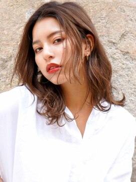 ラフィスヘアー シーマ 静岡店(La fith hair cima) 【La fith】 マロンベージュ×くびれミディ